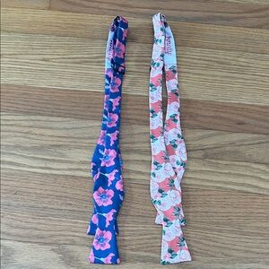 Floral Bow Ties Set - Blue and Pink